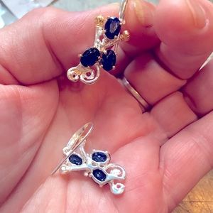 Sterling silver earrings.  Hand made custom piece